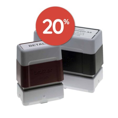 20% rabatt på alle stempler