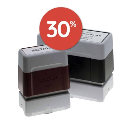 30% rabatt på alle stempler